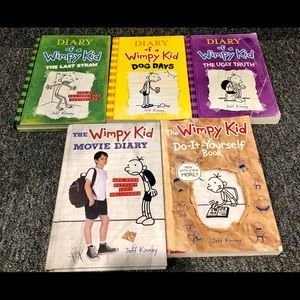 Diary of a Wimpy Kid book lot of 5